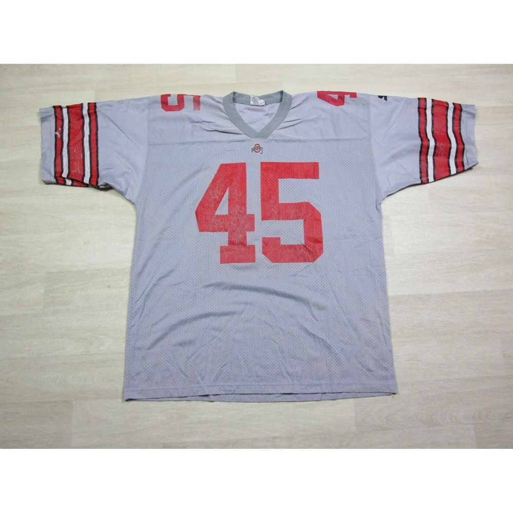 Vintage Archie Griffin #45 Starter Gray Football Jersey Ohio State OSU 52/XL‎